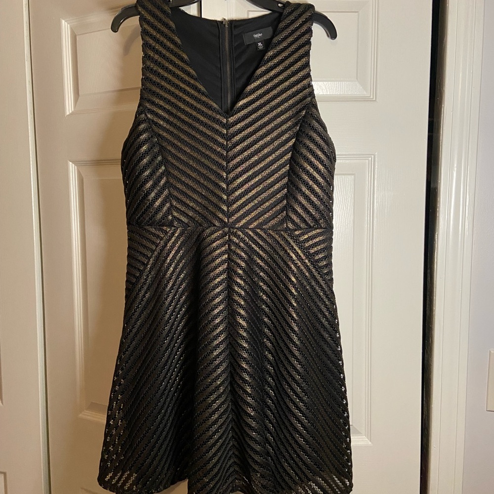 Black and gold dress